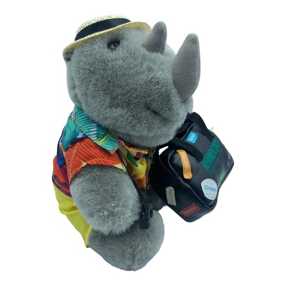 Rhinocort Nasal Inhaler Promotional Rhino Plush Travel Tourist Camera 9 1/2” - Picture 4 of 8